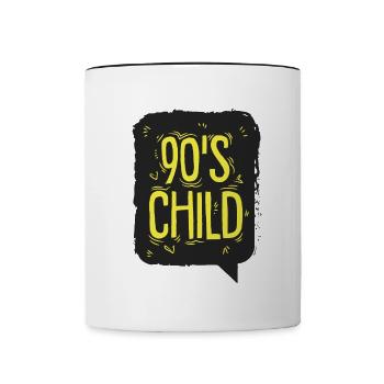 90er best year - Tasse zweifarbig - Weiß/Schwarz - Vorne