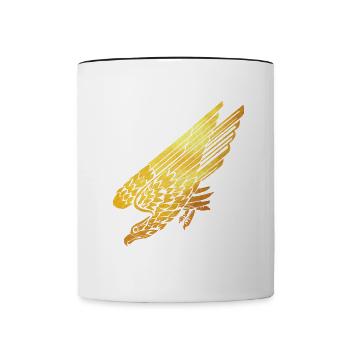 Fallschirmjäger Veteran Bundeswehr TShirt - Tasse zweifarbig - Weiß/Schwarz - Vorne