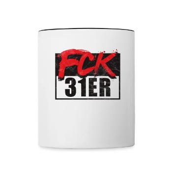 Fuck 31's Turkey Turk Tshirt - Contrasting Mug - white/black - Front