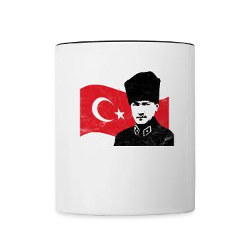 Ataturk Kemal Instabul Turkey - Contrasting Mug - white/black - Front