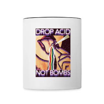 LSD Tshirt Drop Acid Not Bombs - Tasse zweifarbig - Weiß/Schwarz - Vorne