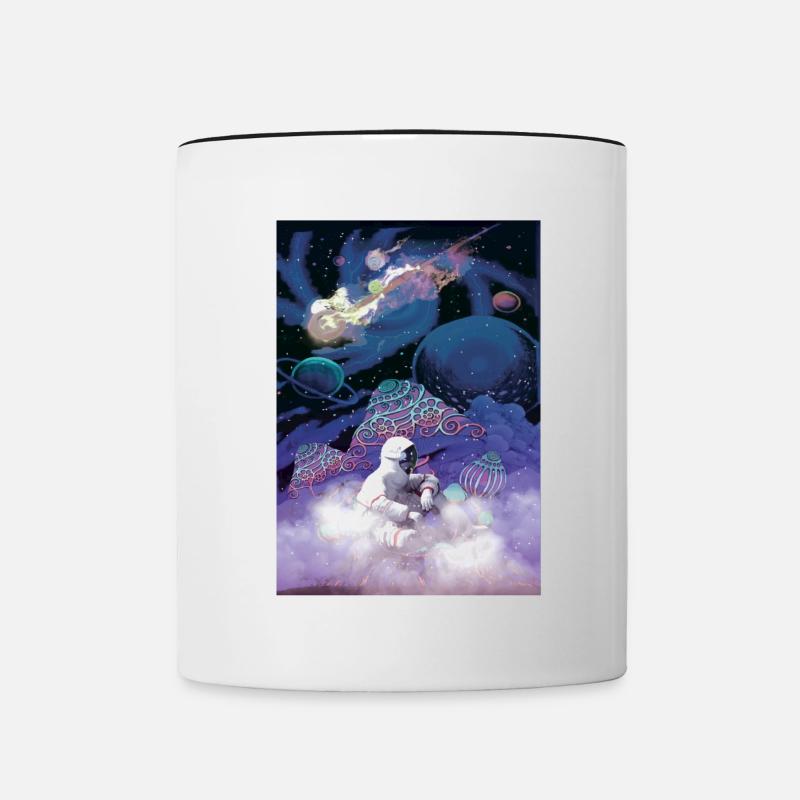 Chemise psychédélique astronaute LSD - Mug contrasté - blanc/noir