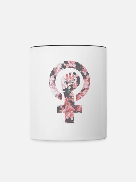T-shirt féministe Le féminisme pour les femmes: le parfait - Mug contrasté - blanc/noir