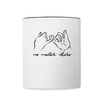 Beast For 2 Girls No Matter What - Contrasting Mug - white/black - Front