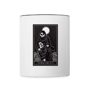 Judgement - Tarot Karten Lesen - Tasse zweifarbig - Weiß/Schwarz - Vorne