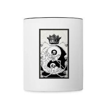 Der Tod Tarot Kartenleserin - Tasse zweifarbig - Weiß/Schwarz - Vorne