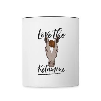 Love the Ketamine - Tasse zweifarbig - Weiß/Schwarz - Vorne