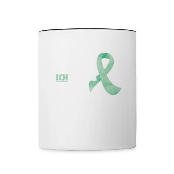 The Cancer Came Saw I Won Battle Awareness - Contrasting Mug - white/black - Front