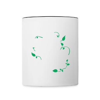 Be kind to your mind Mental Health Awareness - Contrasting Mug - white/black - Front