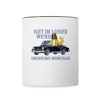 Lustige Mimosenliebhaber Bekommen In Loser - Tasse zweifarbig - Weiß/Schwarz - Vorne