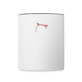 Stop regulating women and start regulating guns - Contrasting Mug - white/black - Front