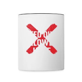 Ich bin gegen Samenöle, hasse Pflanzenöle, hasse Samenöle - Tasse zweifarbig - Weiß/Schwarz - Vorne