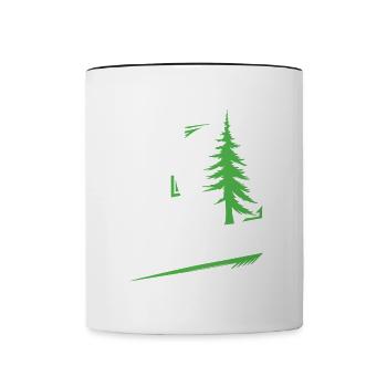 Funny Arborist Tree Climbing Humor Rather be - Contrasting Mug - white/black - Front