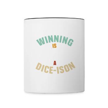 Board Game Geeks funny saying Dice Roll Pun - Contrasting Mug - white/black - Front