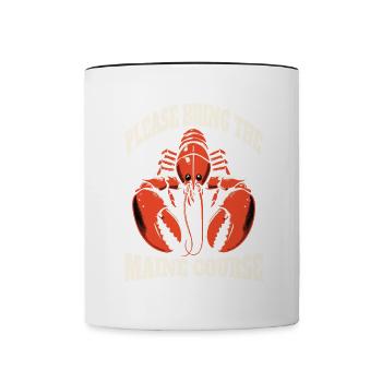 Funny Lobster Lover Pun Seafood Maine Food lover - Contrasting Mug - white/black - Front
