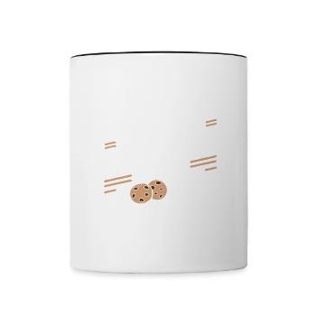 You go me animally on the cookie Deutsch Denglisch - Tasse zweifarbig - Weiß/Schwarz - Vorne