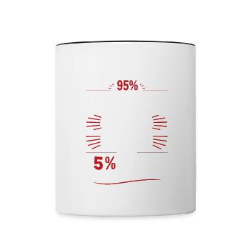Mon cerveau est à 95% Paroles de spectacles de Broadway 5% Us - Mug contrasté - blanc/noir - Devant