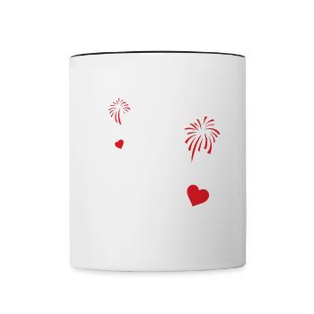 Je lui ai demandé et elle a dit Oui. - Mug contrasté - blanc/noir - Devant