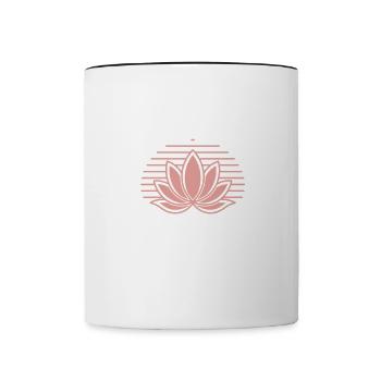 I'm just here for savasana funny Yoga Saying Humor - Contrasting Mug - white/black - Front