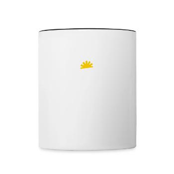 Ich komme aus Ironien das liegt am sarkastischen M - Tasse zweifarbig - Weiß/Schwarz - Vorne