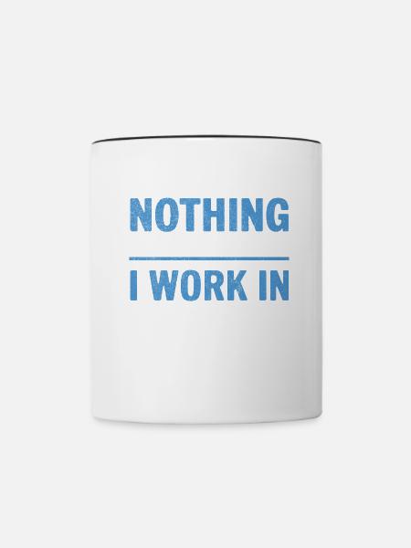 Nichts überrascht mich, ich arbeite in der Personalabteilung - Tasse zweifarbig - Weiß/Schwarz