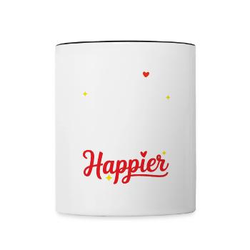 Retired Nurse like a regular nurse only happier - Contrasting Mug - white/black - Front