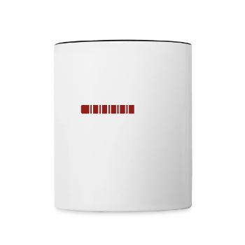 Sarkastischer Kommentar wird geladen bitte warten Programmierer - Tasse zweifarbig - Weiß/Schwarz - Vorne
