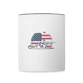 It's not camping It's tactical waiting Gaming - Contrasting Mug - white/black - Front