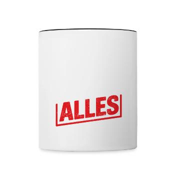 Theoretically, I can do practically anything - Contrasting Mug - white/black - Front