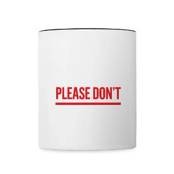 Tips On How To Talk To Me Please Dont Funny - Contrasting Mug - white/black - Front