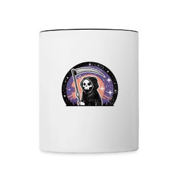 Karma hat keine Frist Schicksal Schicksal Balance - Tasse zweifarbig - Weiß/Schwarz - Vorne