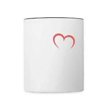 Je suis à toi désolé pas de remboursement Je suis à toi Je suis à toi - Mug contrasté - blanc/noir - Devant