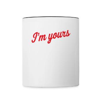 Je suis à toi désolé pas de remboursement Je suis à toi Je suis à toi - Mug contrasté - blanc/noir - Devant