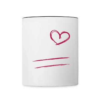 Je suis à toi désolé pas de remboursement Je suis à toi Je suis à toi - Mug contrasté - blanc/noir - Devant