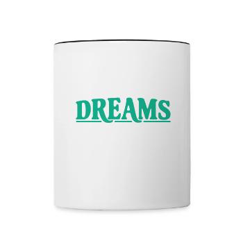 Bauen Sie Ihre eigenen Träume oder jemand wird Sie einstellen - Tasse zweifarbig - Weiß/Schwarz - Vorne