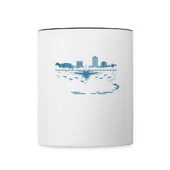 Lake Eola Orlando Florida Urlaub Souvenir - Tasse zweifarbig - Weiß/Schwarz - Vorne