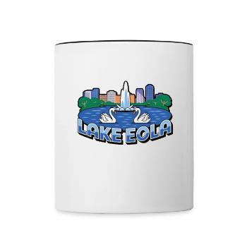 Lake Eola Orlando Florida Urlaub Souvenir - Tasse zweifarbig - Weiß/Schwarz - Vorne