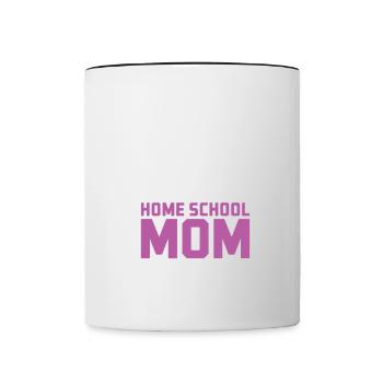 Chaos Choordinator aka Home School Mom - Contrasting Mug - white/black - Front