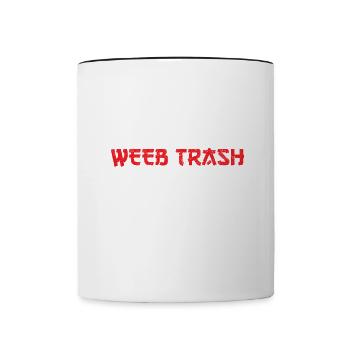 Zertifizierter Weeb Lustiger Anime Girl Fans Liebhaber - Tasse zweifarbig - Weiß/Schwarz - Vorne