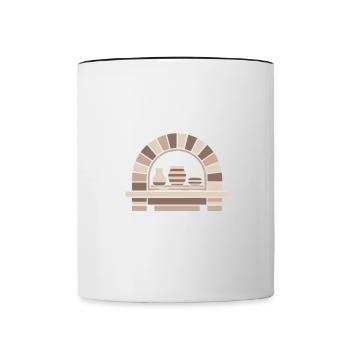 Les potiers l’aiment humide, chaud et sale Poterie drôle - Mug contrasté - blanc/noir - Devant