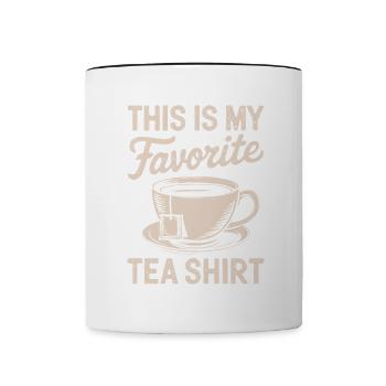 This is my favorite Tea Shirt Tea Lover Funny Pun - Contrasting Mug - white/black - Front