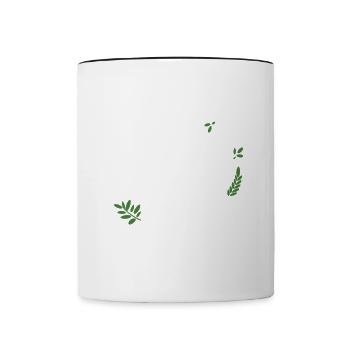 Sprich mit mir Vogelbeobachter Wortspiel Humor - Tasse zweifarbig - Weiß/Schwarz - Vorne