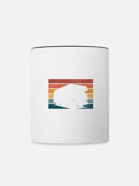 Im Hotel bin ich Gast hier bin ich zu Hause Wohnm - Tasse zweifarbig - Weiß/Schwarz