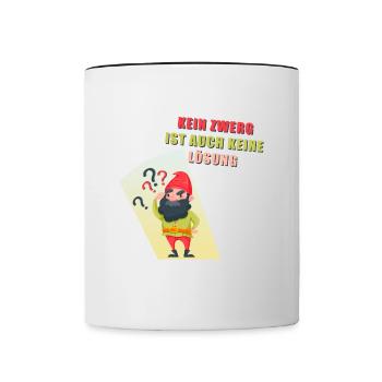 AUCUN NETTOYAGE N'EST AUSSI PAS DE SOLUTION - Mug contrasté - blanc/noir - Devant