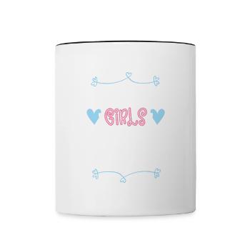 Amsterdam Girls Tour Heart - Mug contrasté - blanc/noir - Devant