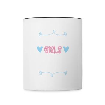 Mallorca Girls Tour Herz - Tasse zweifarbig - Weiß/Schwarz - Vorne