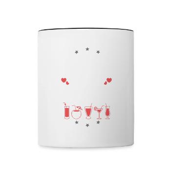 Prag Drinking Team - Tasse zweifarbig - Weiß/Schwarz - Vorne