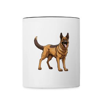 Berger Allemand Animal Chien - Mug contrasté - blanc/noir - Devant