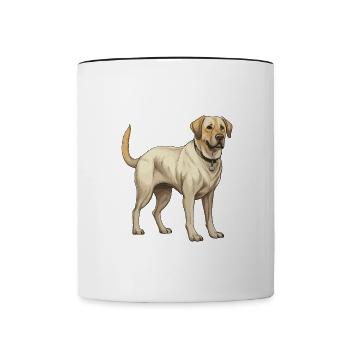 Labrador Dog Animal - Contrasting Mug - white/black - Front