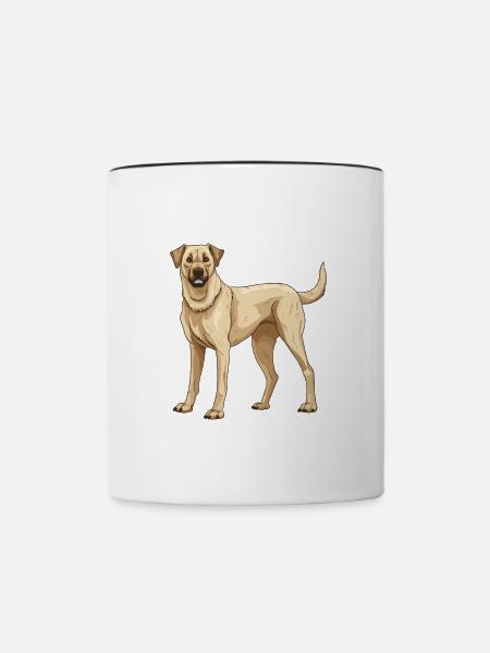 Kangal Hund Tier - Tasse zweifarbig - Weiß/Schwarz